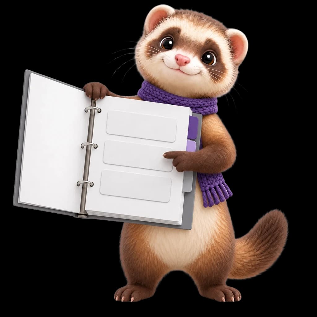 Snoot showing an open report on a white desk